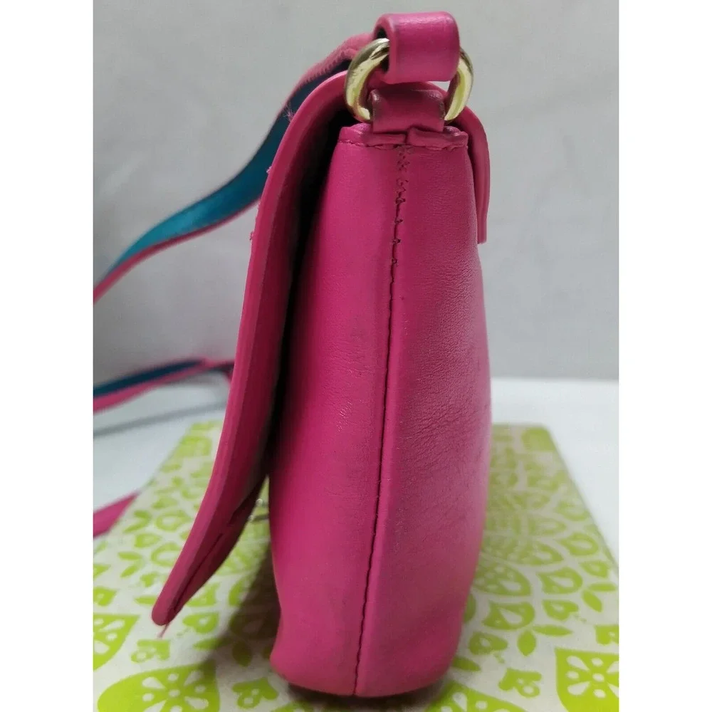 Kate Spade New York Pink Leather Turnlock Flap Closure Crossbody Bag